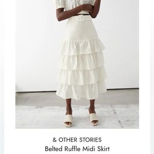 & Other Stories Tiered Midi Skit